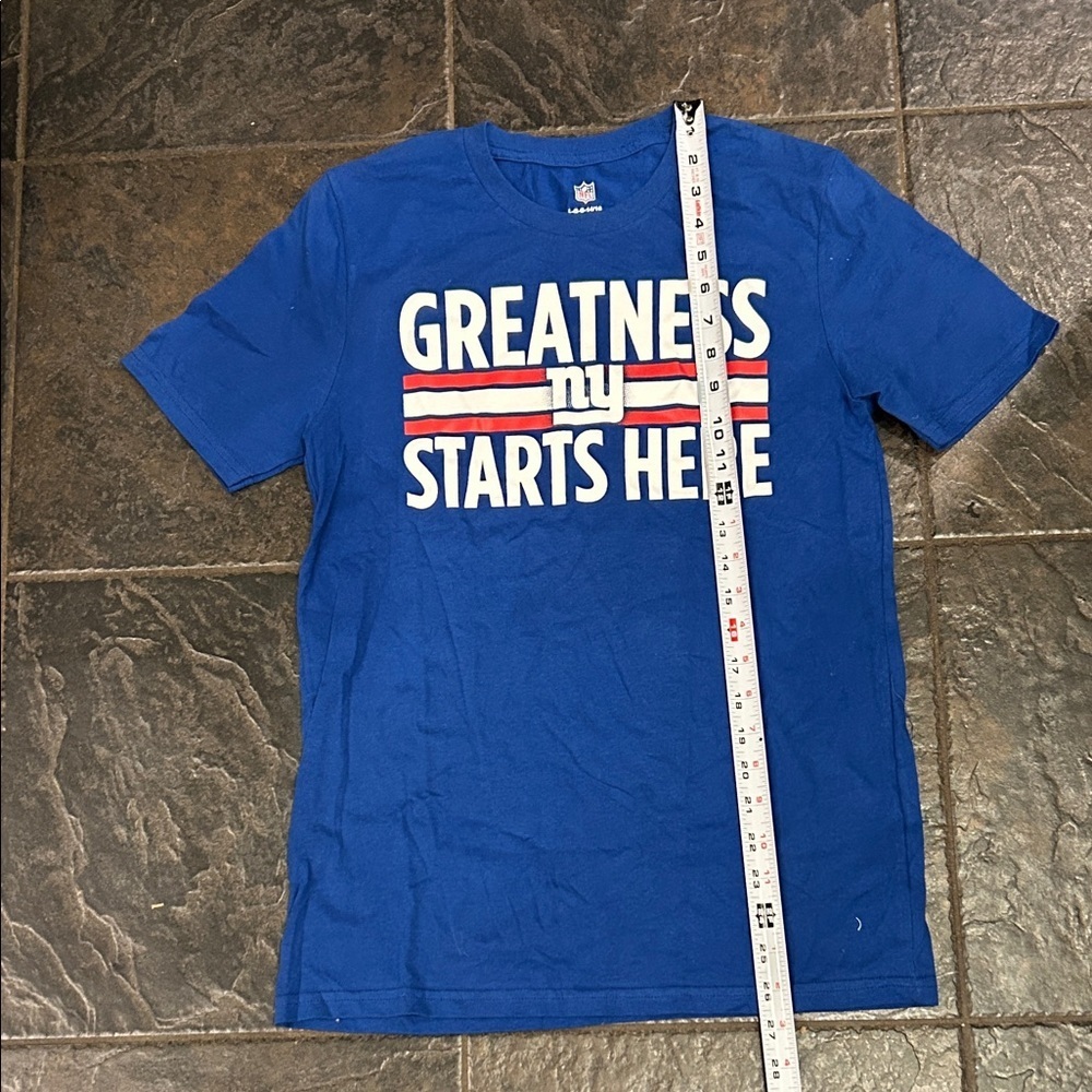 NFL New York Giants Blue Graphic Tee - Greatness Starts Here, boys Large